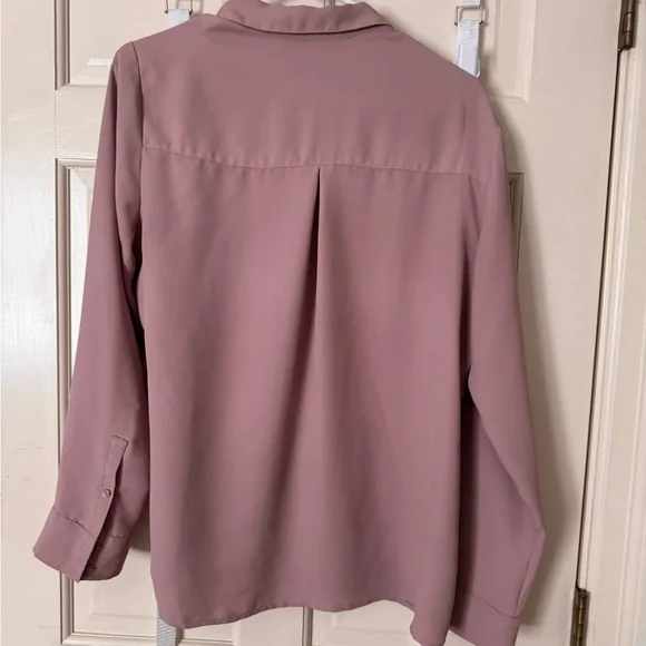 Express Portofino Blouse in Mauve Pink – Size Large - Picture 2 of 3